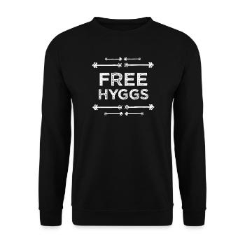 Hyggs Hygge hyggelig gratuit - Sweat-shirt Unisexe - noir - Devant - Alina (178cm) & Michal (187cm)
