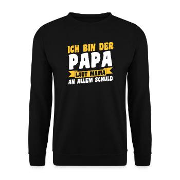 Tochter Sohn - Unisex Pullover - Schwarz - Vorne - Alina (178cm) & Michal (187cm)