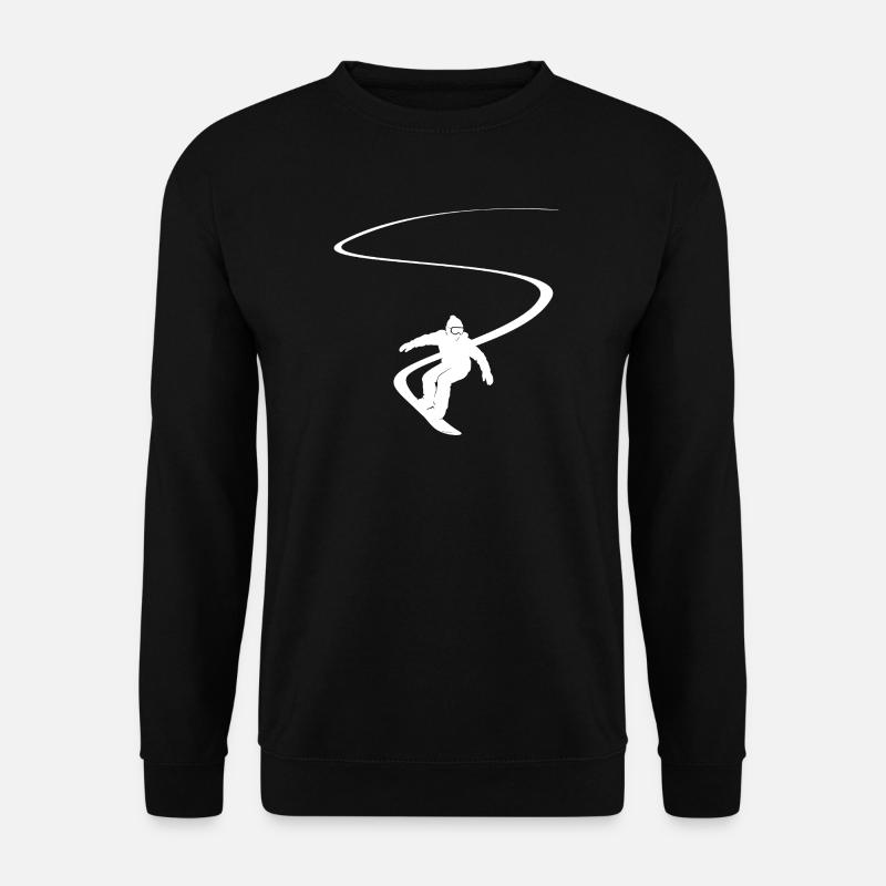 Snowboarder Slalom Deep Snow Downhill Snowboard - Unisex Sweatshirt - black