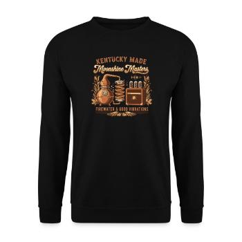 Moonshine Master - Unisex Sweatshirt - black - Front - Alina (178cm) & Michal (187cm)