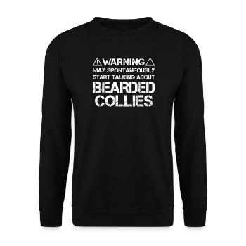 Bearded Collie - Unisex Pullover - Schwarz - Vorne - Alina (178cm) & Michal (187cm)
