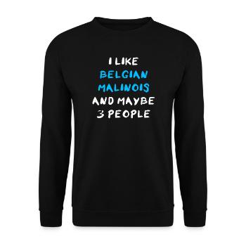 Belgian Malinois - Unisex Pullover - Schwarz - Vorne - Alina (178cm) & Michal (187cm)