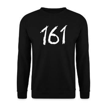 161 Handbrush Ziffern AfA - Unisex Pullover - Schwarz - Vorne - Alina (178cm) & Michal (187cm)