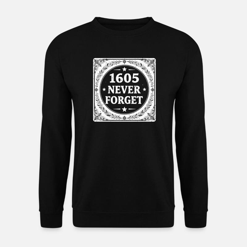White Gunpowder Plot Stamp - Unisex Sweatshirt - black