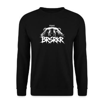 BRSRKR v2 - Unisex Pullover - Schwarz - Vorne - Alina (178cm) & Michal (187cm)