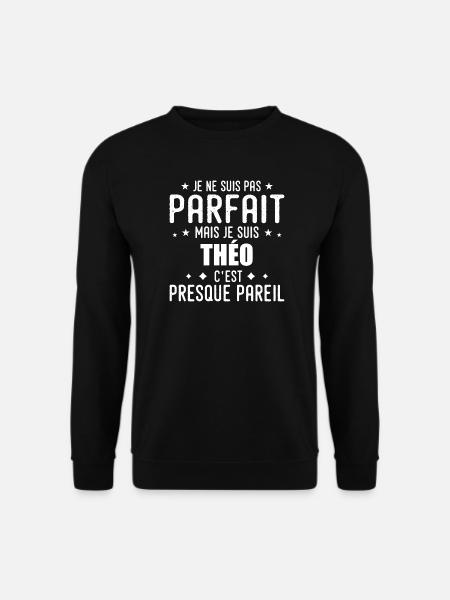 Theo: authentic, imperfect, top, perfection - Unisex Sweatshirt - black