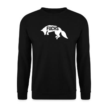 Fox in the Leap : style bande dessinée, kawaii et manga - Sweat-shirt Unisexe - noir - Devant - Alina (178cm) & Michal (187cm)