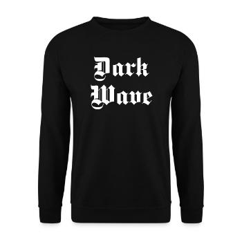 Dark Wave Musik Gothic Typografie - Unisex Pullover - Schwarz - Vorne - Alina (178cm) & Michal (187cm)