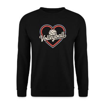 Volleyball Heart Volleyball Players - Unisex Sweatshirt - black - Front - Alina (178cm) & Michal (187cm)