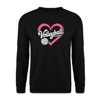 Volleyball Coeur Joueurs de volleyball - Sweat-shirt Unisexe - noir - Devant - Alina (178cm) & Michal (187cm)
