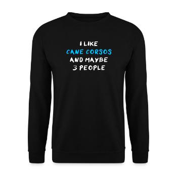 Cane Corso Italiano - Unisex Sweatshirt - black - Front - Alina (178cm) & Michal (187cm)