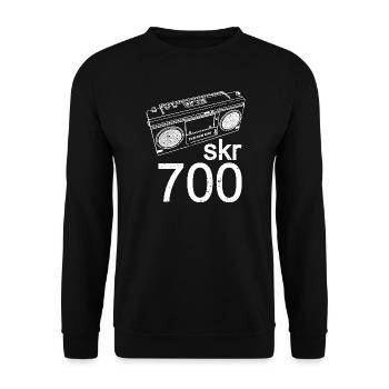 Boombox Retro SKR700 Style Cassette Recorder - Unisex Sweatshirt - black - Front - Alina (178cm) & Michal (187cm)