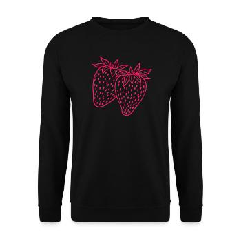 Strawberry neon - Unisex Sweatshirt - black - Front - Alina (178cm) & Michal (187cm)