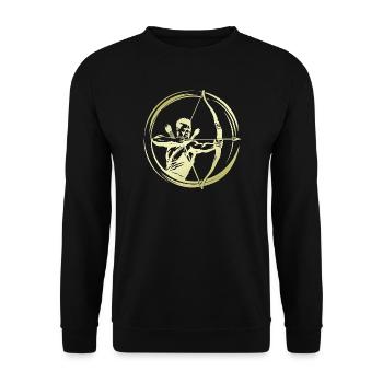 Archery Silhouette - Unisex Sweatshirt - black - Front - Alina (178cm) & Michal (187cm)