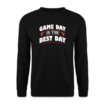 Game Day is the best - Unisex Sweatshirt - black - Front - Alina (178cm) & Michal (187cm)