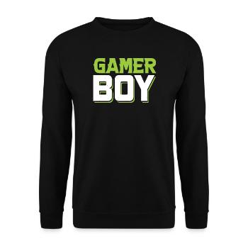 Gamer Boy - Unisex Pullover - Schwarz - Vorne - Alina (178cm) & Michal (187cm)