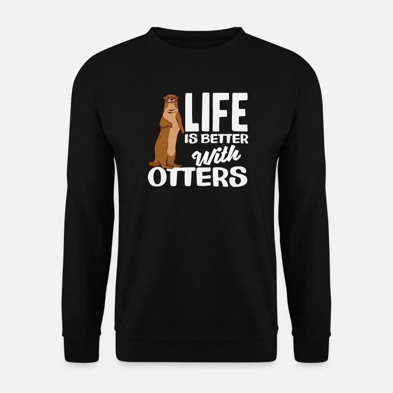 Seeotter Leben Besser - Unisex Pullover - Schwarz