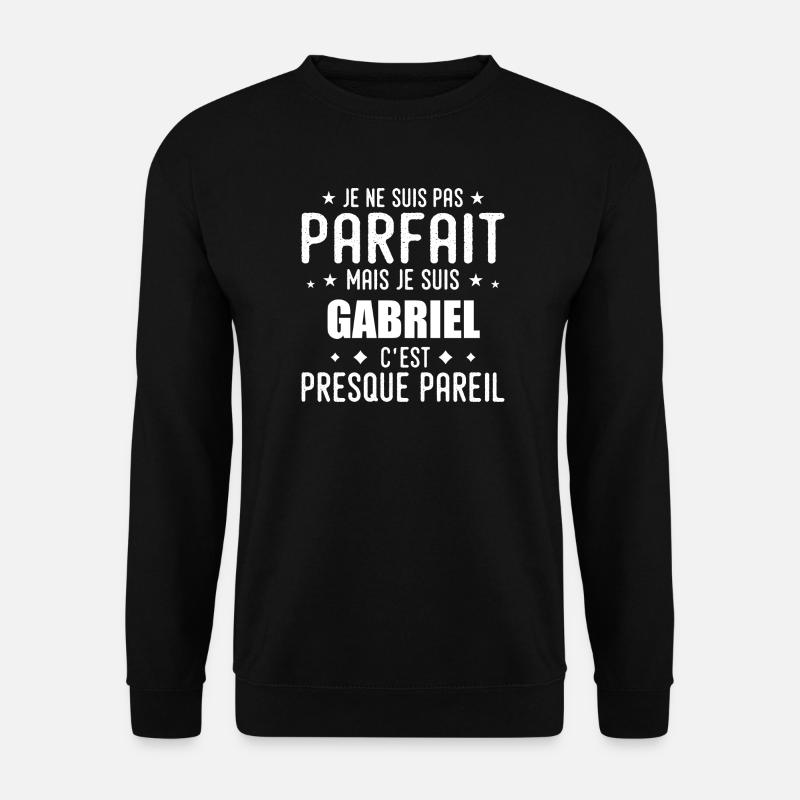 Gabriel: authentic, imperfect, top, perfection - Unisex Sweatshirt - black