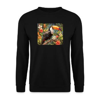 Toucans Toucan - Unisex Sweatshirt - black - Front - Alina (178cm) & Michal (187cm)