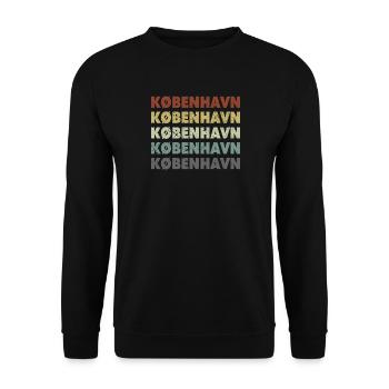 Copenhagen - Kobenhavn - Denmark - Dänemark - Unisex Sweatshirt - black - Front - Alina (178cm) & Michal (187cm)