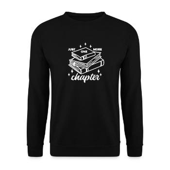 juste un chapitre de plus Livre Lecture Livres Rat de bibliothèque - Sweat-shirt Unisexe - noir - Devant - Alina (178cm) & Michal (187cm)