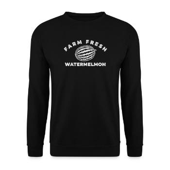 Farm Fresh Watermelon - Unisex Pullover - Schwarz - Vorne - Alina (178cm) & Michal (187cm)
