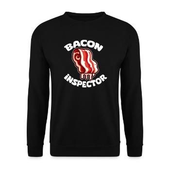 Inspector Bacon Cartoon - Unisex Sweatshirt - black - Front - Alina (178cm) & Michal (187cm)