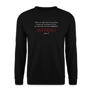 Inferno Canto V Divine Commedy Amor ch'ha nullo - Unisex Pullover - Schwarz - Vorne - Alina (178cm) & Michal (187cm)