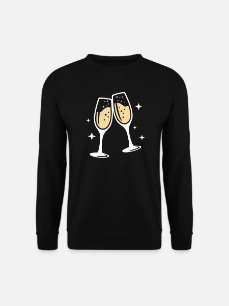 Sektglas Prosecco Sekt Alkohol Prost - Unisex Sweatshirt - black