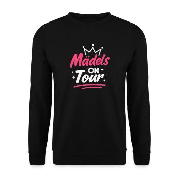 Girls on Tour Girls' Night Mallorca Party - Unisex Sweatshirt - black - Front - Alina (178cm) & Michal (187cm)