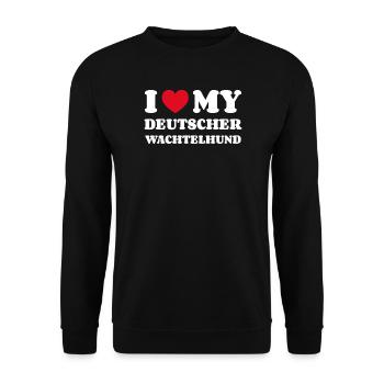 J’adore mon propriétaire de caille allemande - Sweat-shirt Unisexe - noir - Devant - Alina (178cm) & Michal (187cm)
