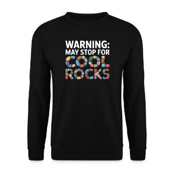 Gestein sammeln Rockhound Gestein Sammler Geologie - Unisex Pullover - Schwarz - Vorne - Alina (178cm) & Michal (187cm)