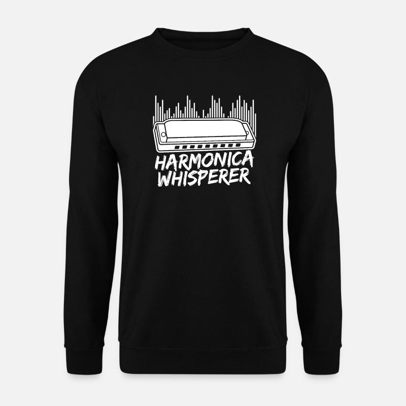 Harmonica Musican Whisperer Harmonica - Unisex Sweatshirt - black