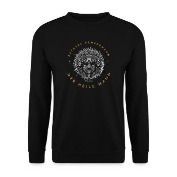 Raphael Kempermann "The Healed Man" - Unisex Sweatshirt - black - Front - Alina (178cm) & Michal (187cm)
