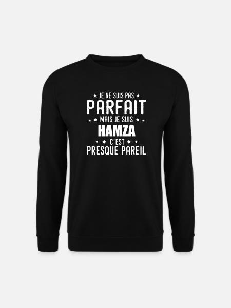 Hamza: authentic, imperfect, top, perfection - Unisex Sweatshirt - black