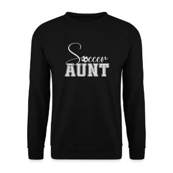 Fußball-Tante - Unisex Pullover - Schwarz - Vorne - Alina (178cm) & Michal (187cm)