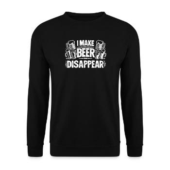Je fais disparaître la bière – Motif de slogan de bière amusant - Sweat-shirt Unisexe - noir - Devant - Alina (178cm) & Michal (187cm)