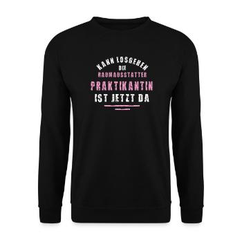 Interior Decorator Intern Thank You Internship - Unisex Sweatshirt - black - Front - Alina (178cm) & Michal (187cm)