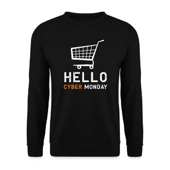 Cyber Monday shopping spree - Unisex Sweatshirt - black - Front - Alina (178cm) & Michal (187cm)