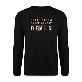 Cyber Monday shopping spree - Unisex Sweatshirt - black - Front - Alina (178cm) & Michal (187cm)