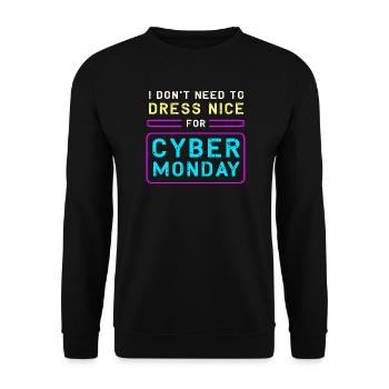 Cyber Monday shopping spree - Unisex Sweatshirt - black - Front - Alina (178cm) & Michal (187cm)