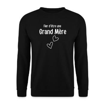 Stolz, Großmutter zu sein - Unisex Pullover - Schwarz - Vorne - Alina (178cm) & Michal (187cm)