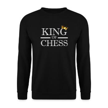 King of Chess Schach Spieler - Unisex Pullover - Schwarz - Vorne - Alina (178cm) & Michal (187cm)