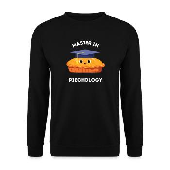 Master en piéchologie – Jeu de mots amusant pour l’obtention du diplôme - Sweat-shirt Unisexe - noir - Devant - Alina (178cm) & Michal (187cm)