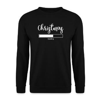 Christmas Loading - Unisex Pullover - Schwarz - Vorne - Alina (178cm) & Michal (187cm)