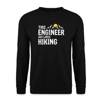 Engineer Who Hikes Proud Trail Trekker Outdoor Fan - Unisex Sweatshirt - black - Front - Alina (178cm) & Michal (187cm)