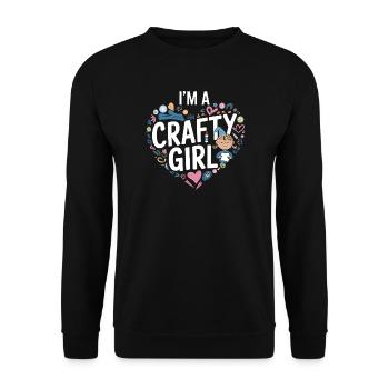 Crafty Girl Heart Workshop - Unisex Sweatshirt - black - Front - Alina (178cm) & Michal (187cm)