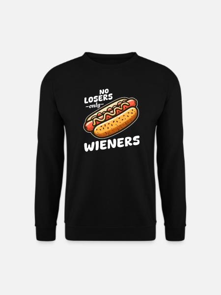 Hot dog No Losers Wieners - Unisex Pullover - Schwarz