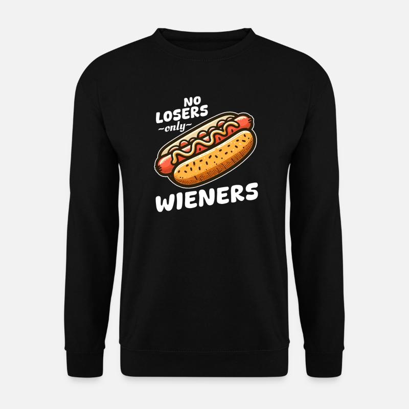 Hot dog No Losers Wieners - Unisex Pullover - Schwarz