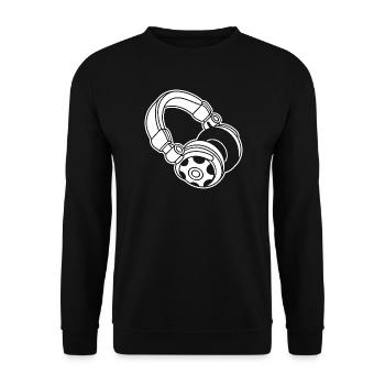 Silhouette du casque : DJ & Music Vibes - Sweat-shirt Unisexe - noir - Devant - Alina (178cm) & Michal (187cm)